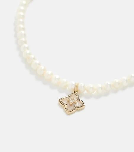 商品Sydney Evan|Mini Moroccan charm bracelet with pearls and diamond,价格¥4029,第4张图片详细描述