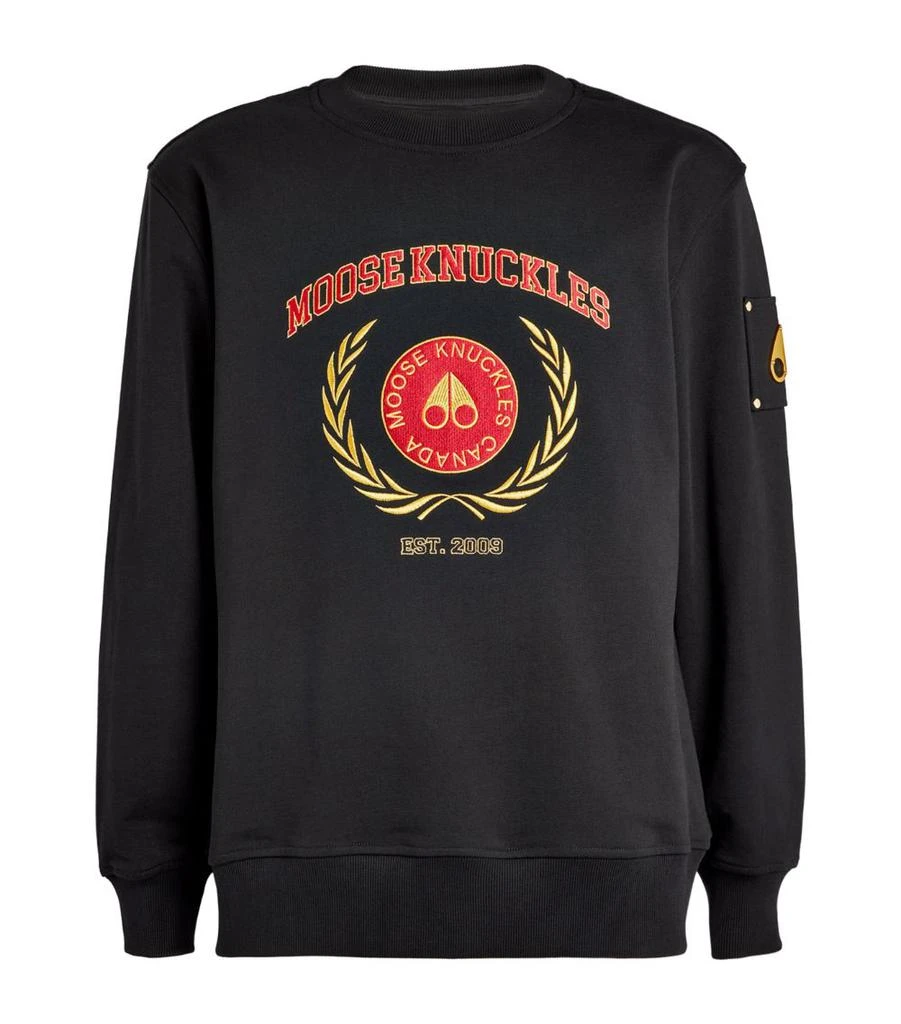 商品Moose Knuckles|Cotton Logo-Embroidered Sweatshirt,价格¥3103,第1张图片