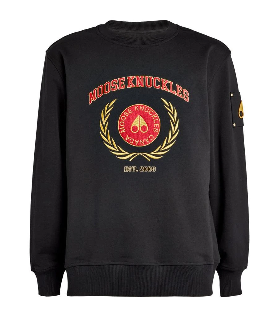 商品Moose Knuckles|Cotton Logo-Embroidered Sweatshirt,价格¥1664,第1张图片