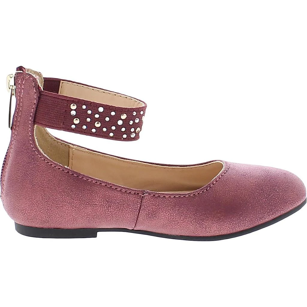 商品Nine West|Nine West Girls Lil Sena Faux Leather Embellished Ballet Flats,价格¥62,第3张图片详细描述