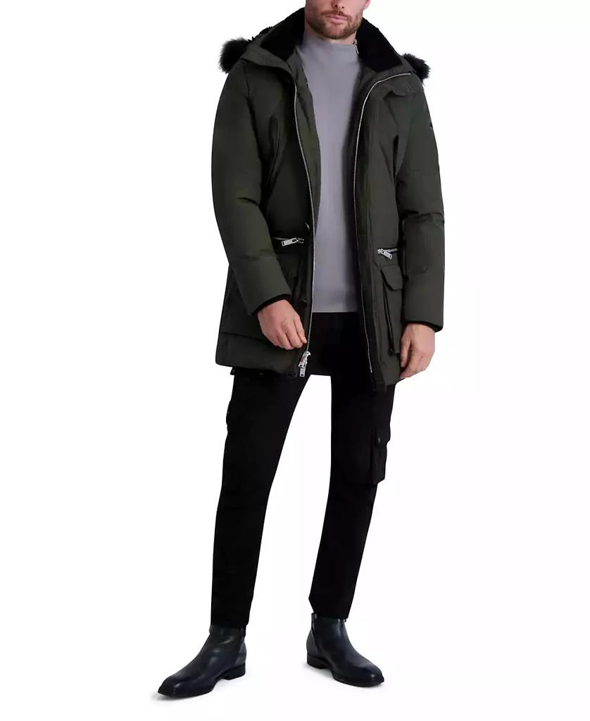 商品Karl Lagerfeld Paris|Paris Men's Parka with Sherpa Lined Hood Jacket,价格¥3758,第1张图片