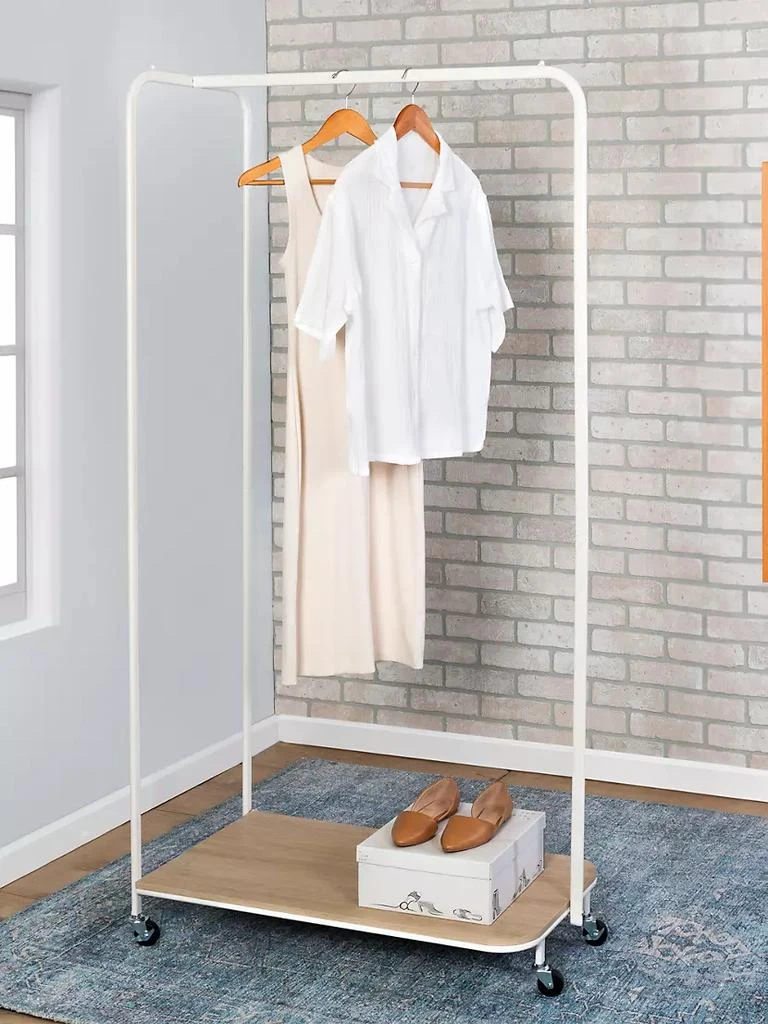 商品Honey Can Do|Rolling Clothes Rack With Shoe Shelf,价格¥515,第2张图片详细描述