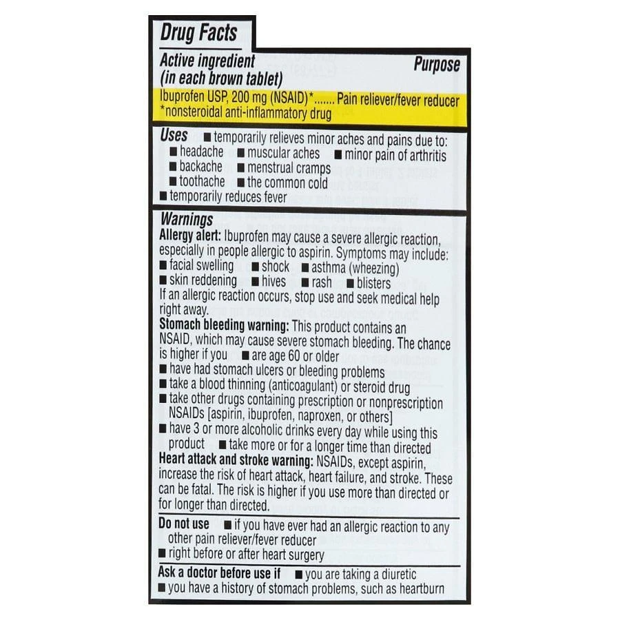 商品Walgreens|Ibuprofen Pain Reliever/Fever Reducer, 200 mg Tablets,价格¥82,第2张图片详细描述