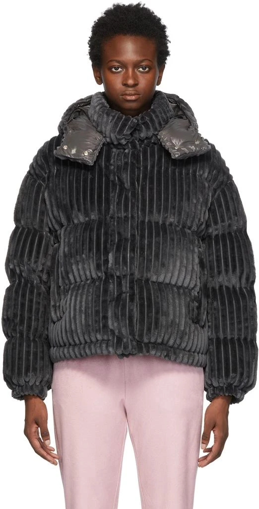 商品Moncler|Grey Down Velvet Daos Jacket,价格¥15684,第1张图片