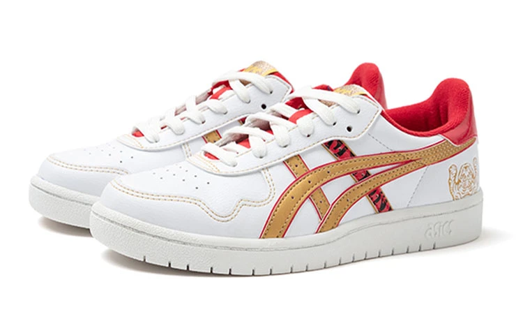 商品[国内直发] Asics|JAPAN S 虎年 休闲 防滑耐磨轻便 低帮 儿童板鞋 白金红 青少年,价格¥387,第3张图片详细描述