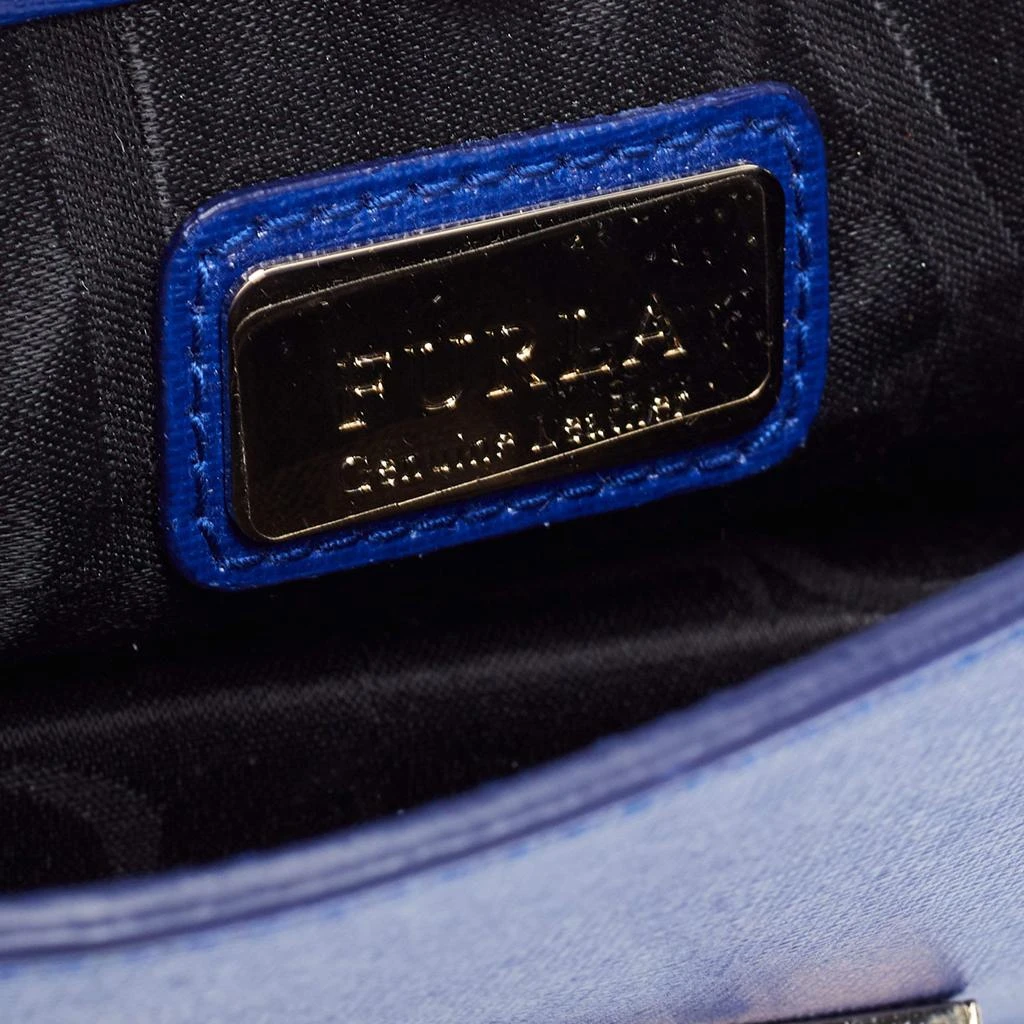 Furla Royal Blue Saffiano Leather Mini Metropolis Chain Shoulder Bag 商品