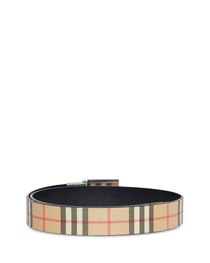 商品Burberry|Men's Vintage Check Reversible Plaque Buckle Belt,价格¥2881,第2张图片详细描述