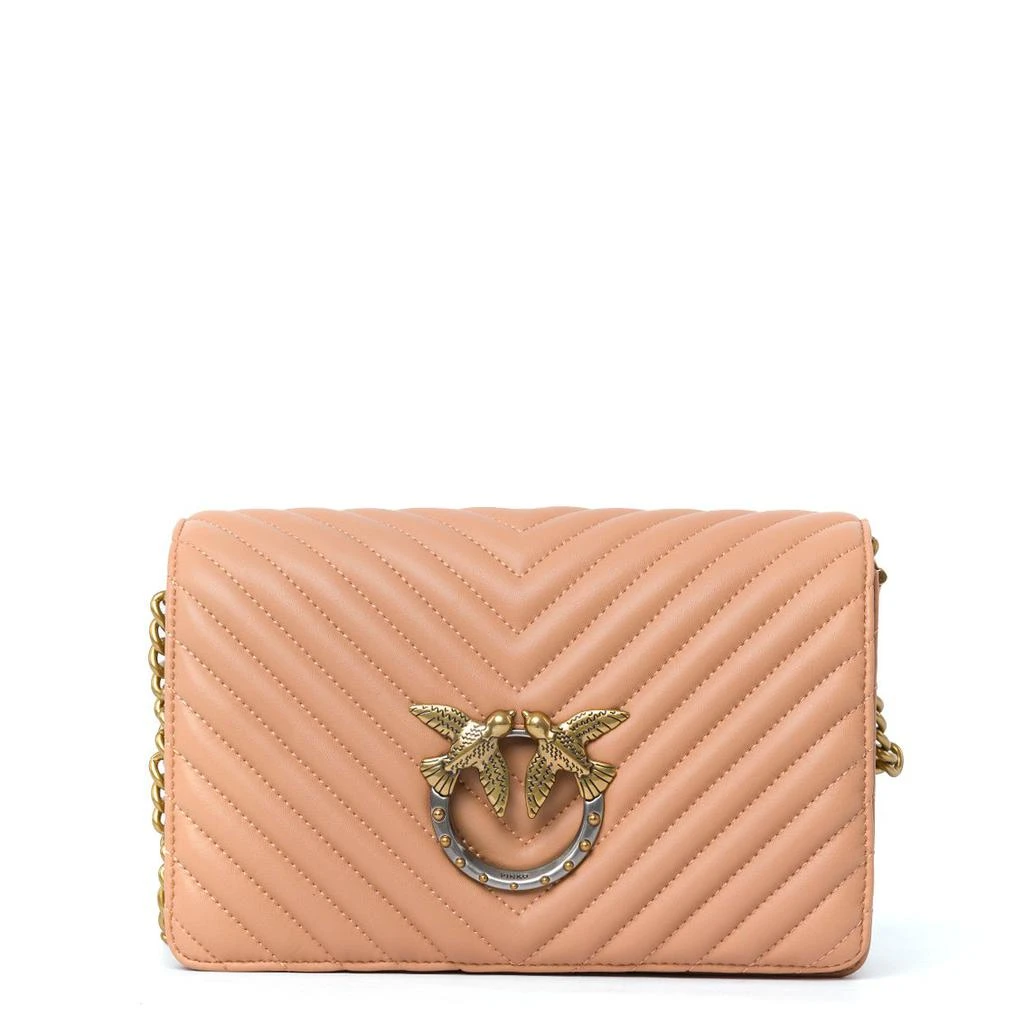 商品PINKO|Pinko Classic Love Click Chevron Quilted Crossbody Bag,价格¥3052,第1张图片