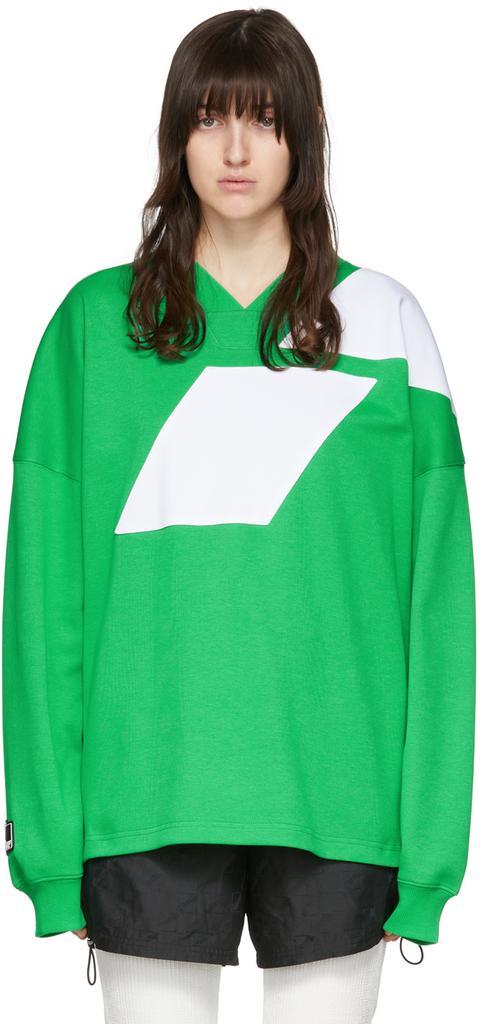 商品We11done|Green Cotton Long Sleeve T-Shirt,价格¥2592,第1张图片