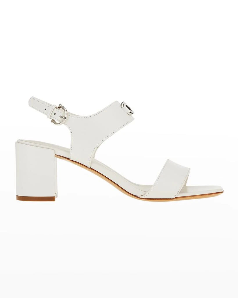 商品Salvatore Ferragamo|Cayla Calfskin Gancini Bit Slingback Sandals,价格¥6174,第1张图片