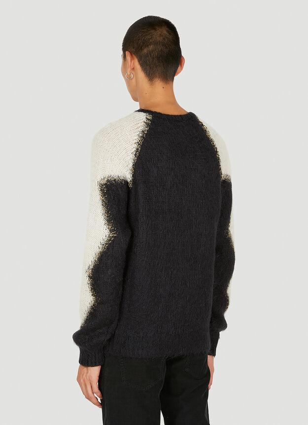 Contrasting Sleeve Sweater in Black商品第4张图片规格展示