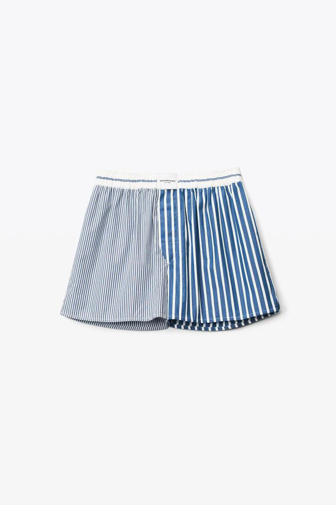 商品Alexander Wang|BOXER SHORT IN PATCHWORK STRIPED COTTON,价格¥931,第3张图片详细描述