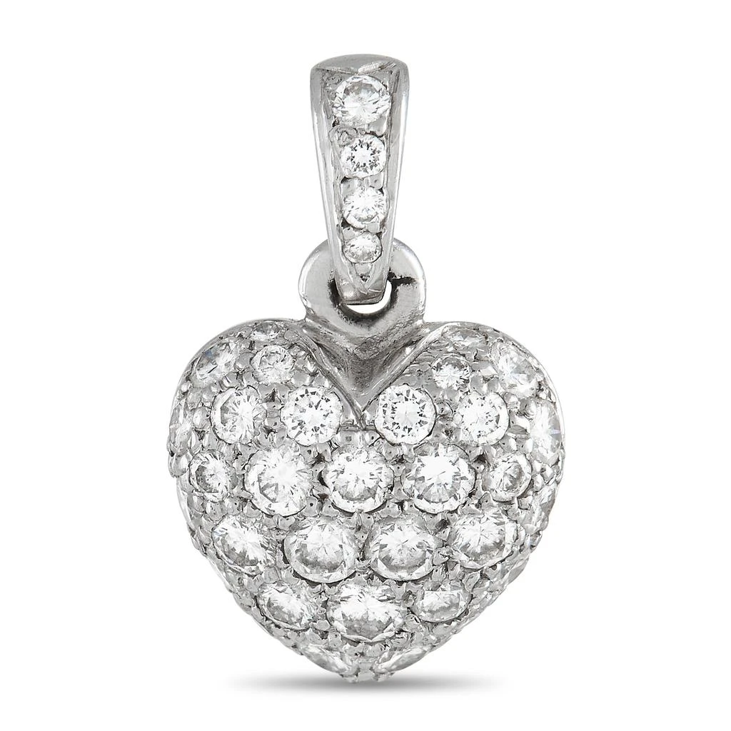商品[二手商品] Cartier|Cartier 18K White Gold 0.65ct Diamond Heart Pendant,价格¥16749,第1张图片
