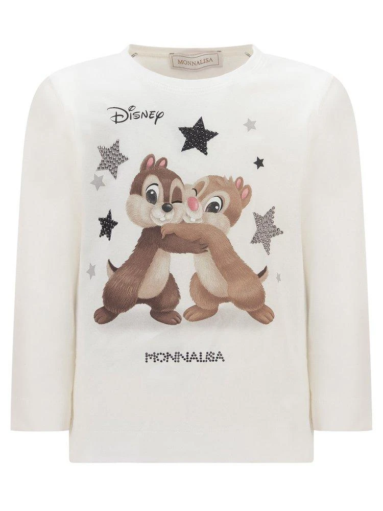 商品MONNALISA|Monnalisa Chip ‘n’ Dale Long Sleeved Crewneck T-Shirt,价格¥372,第1张图片