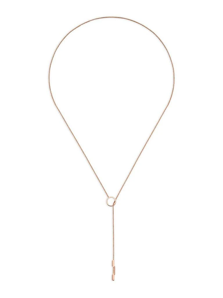 商品Gucci|18K Pink Gold Link To Love Necklace With Lariat Feature,价格¥12638,第1张图片