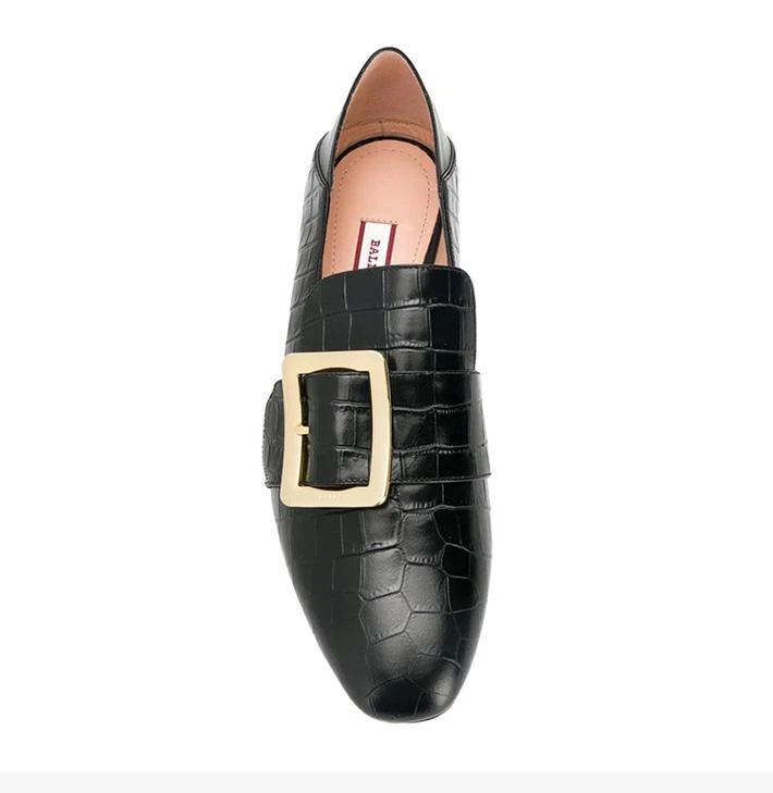 商品Bally|香港直邮Bally 巴利 女士黑色牛皮Janelle乐福鞋 6228183,价格¥4613,第7张图片详细描述