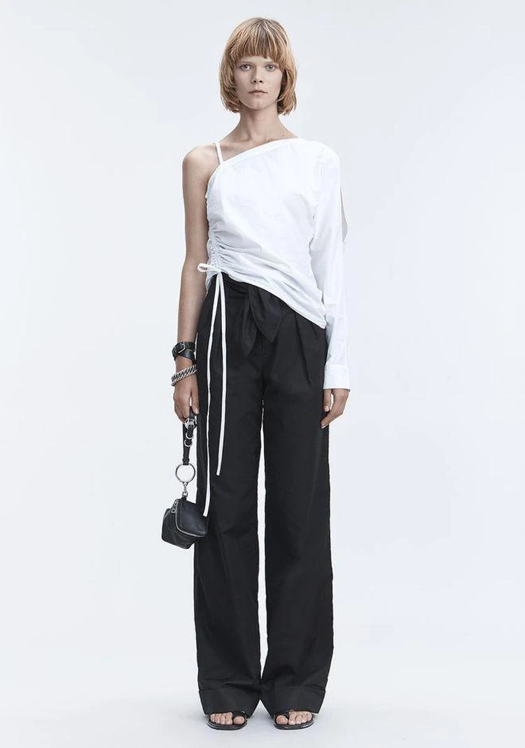 商品Alexander Wang|ONE-SLEEVE RUCHED TOP,价格¥829,第1张图片