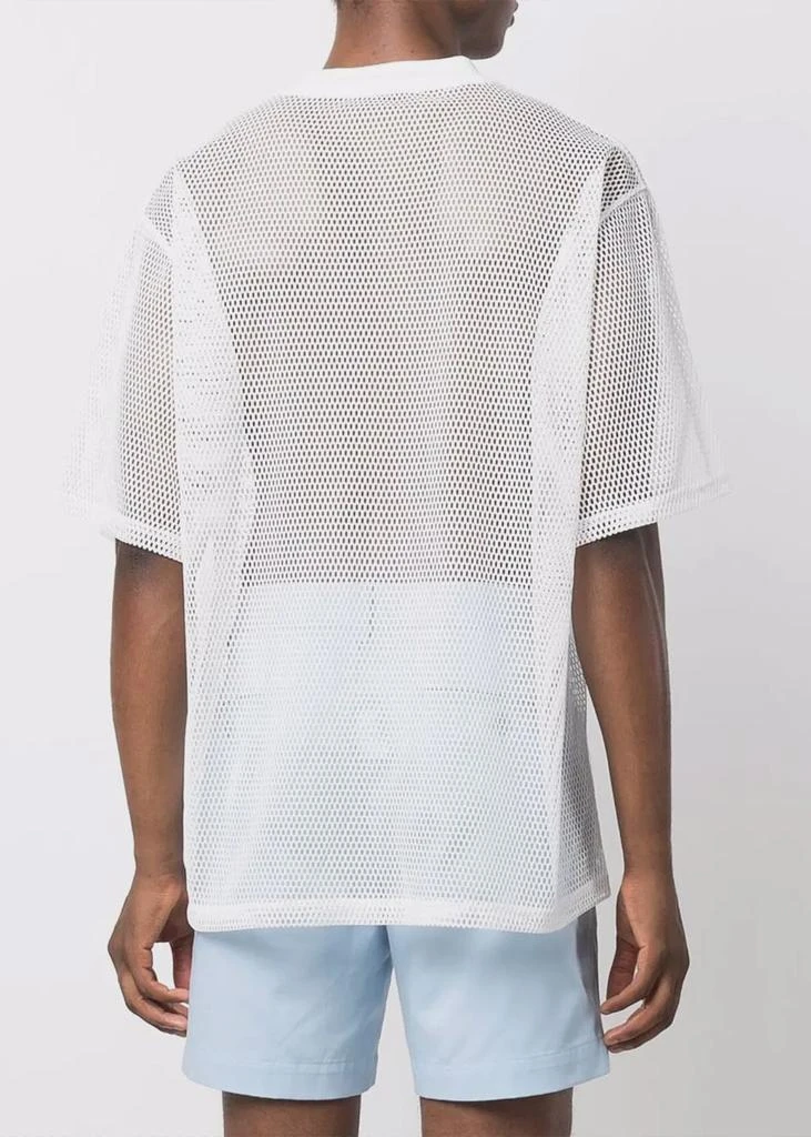 商品AMI|AMI Alexandre Mattiussi White Oversized Mesh T-Shirt,价格¥574,第3张图片详细描述