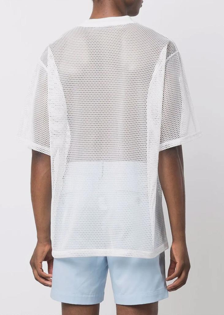 商品AMI|AMI Alexandre Mattiussi White Oversized Mesh T-Shirt,价格¥521,第5张图片详细描述