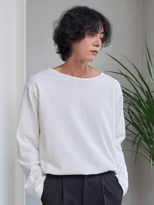 Rest Boat Neck Long Sleeve T-shirt商品第1张图片规格展示