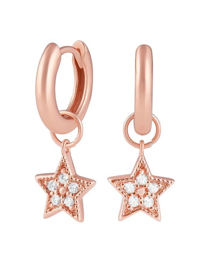 商品Olivia Burton|Celestial Huggie Hoop Earrings in Sterling Silver or Rose Gold-Plated Sterling Silver,价格¥412,第1张图片