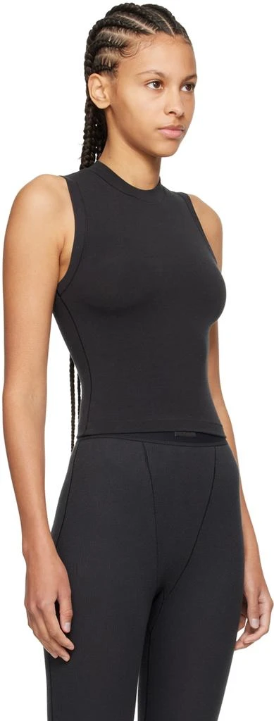 商品SKIMS|Black Cotton Jersey Mock Neck Tank Top,价格¥320,第2张图片详细描述