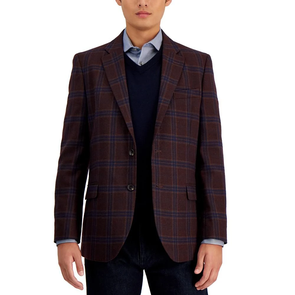 商品Nautica|Men's Modern-Fit Plaid Tweed Sport Coat,价格¥888,第1张图片详细描述