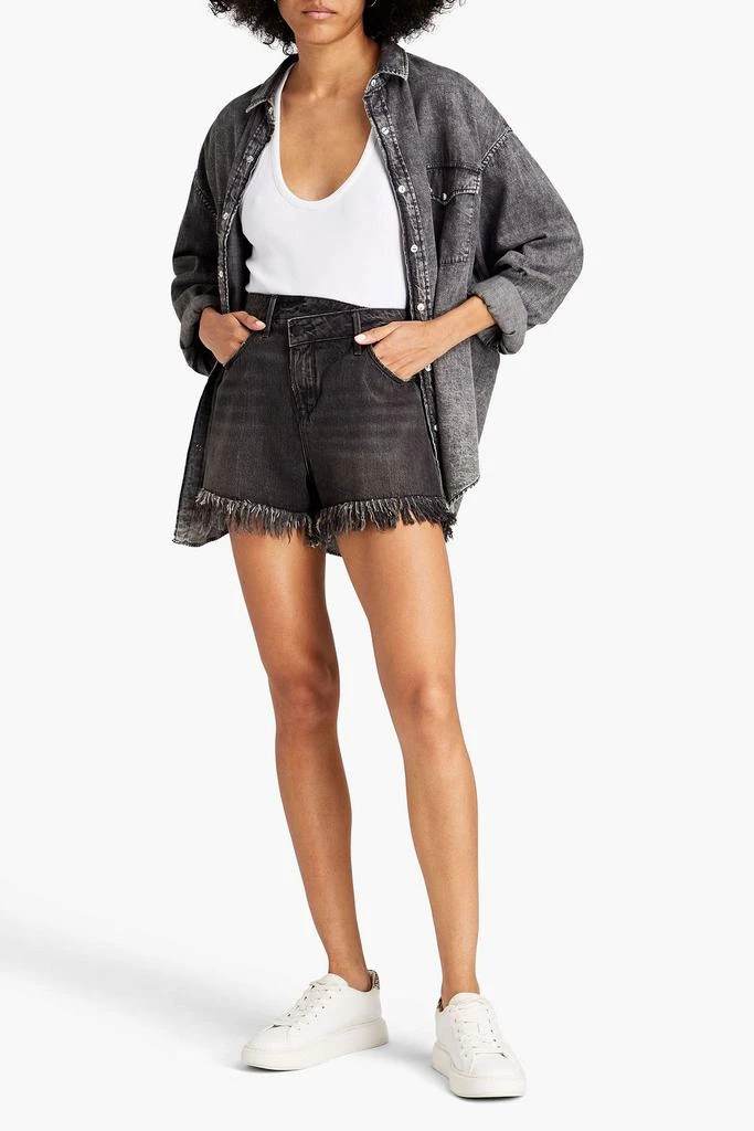 商品Good American|Frayed denim shorts,价格¥286,第2张图片详细描述