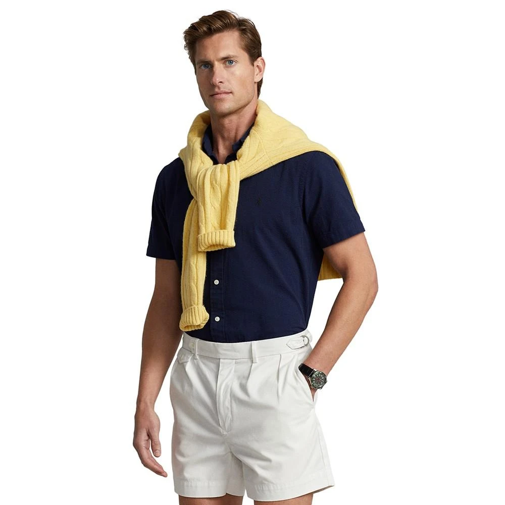 商品Ralph Lauren|Men's Classic-Fit Seersucker Shirt, Created for Macy's,价格¥618,第4张图片详细描述