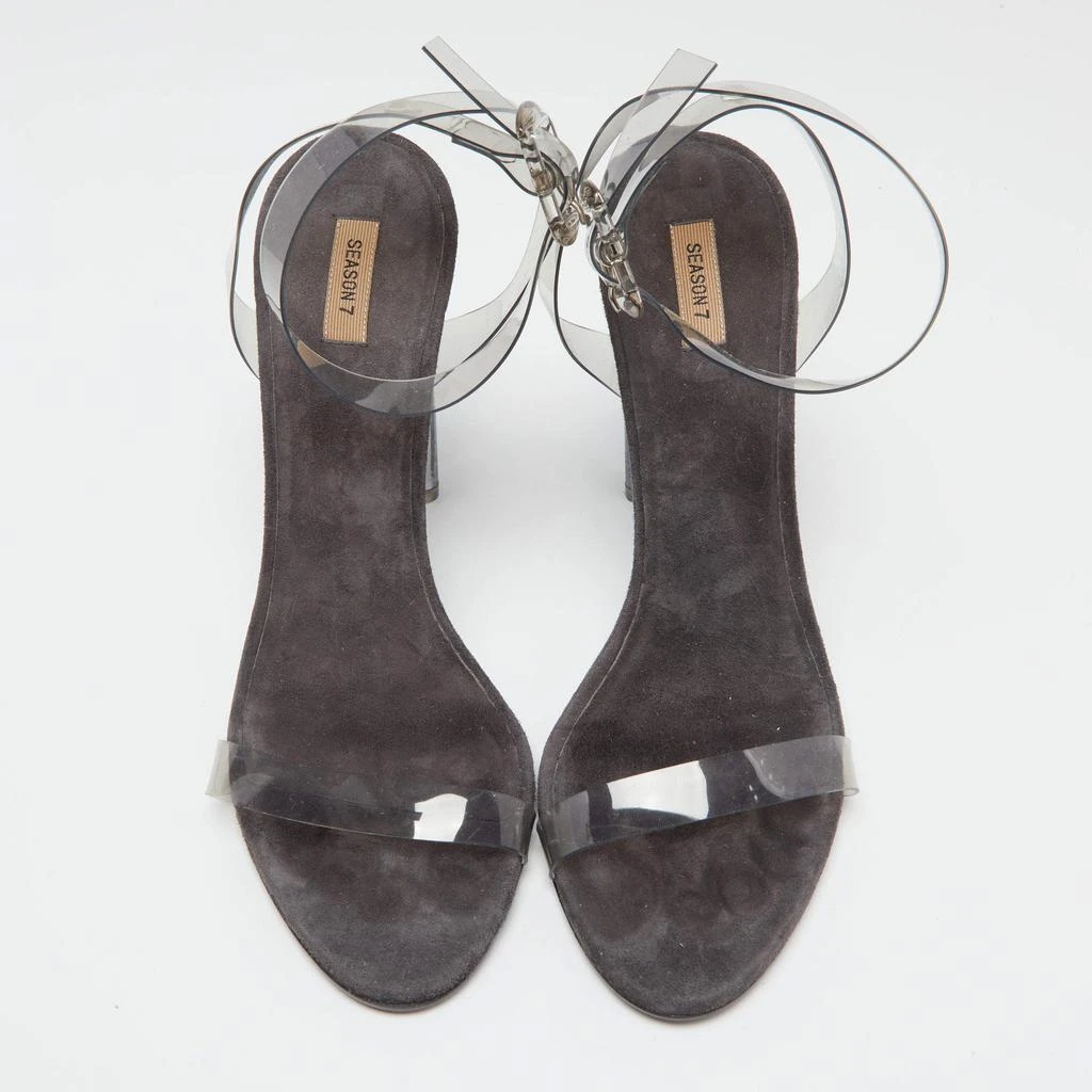商品[二手商品] YEEZY|Yeezy Grey PVC  Season 7 Open Toe Ankle Strap Sandals Size 40,价格¥1253,第3张图片详细描述