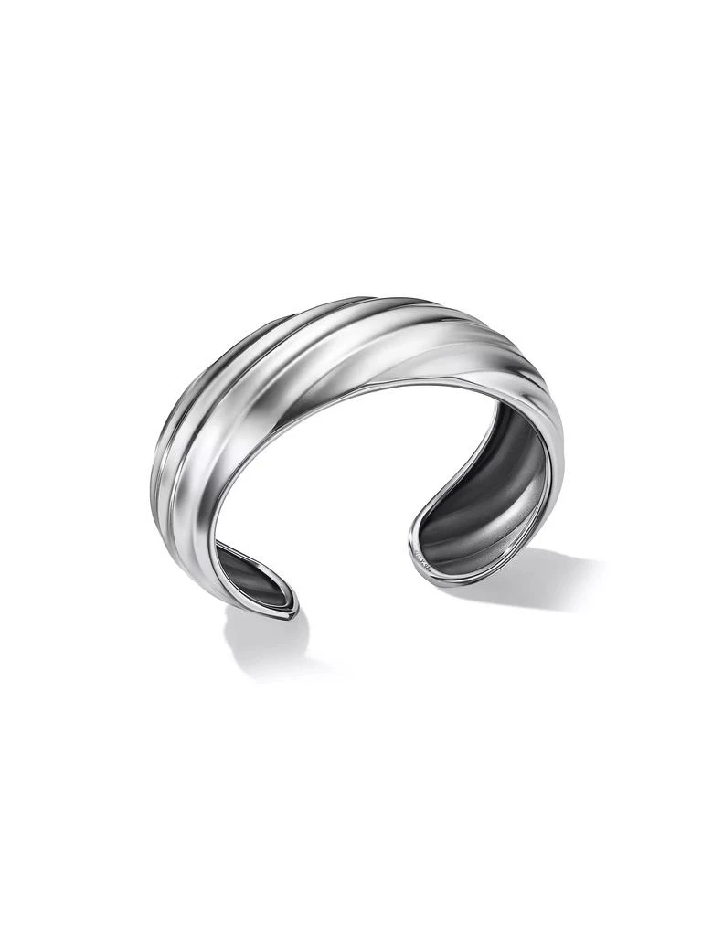 商品David Yurman|Cable Edge Cuff Bracelet in Sterling Silver, 24MM,价格¥8242,第2张图片详细描述