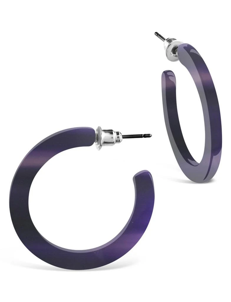 商品Sterling Forever|1.25" Resin Hoop,价格¥51,第2张图片详细描述