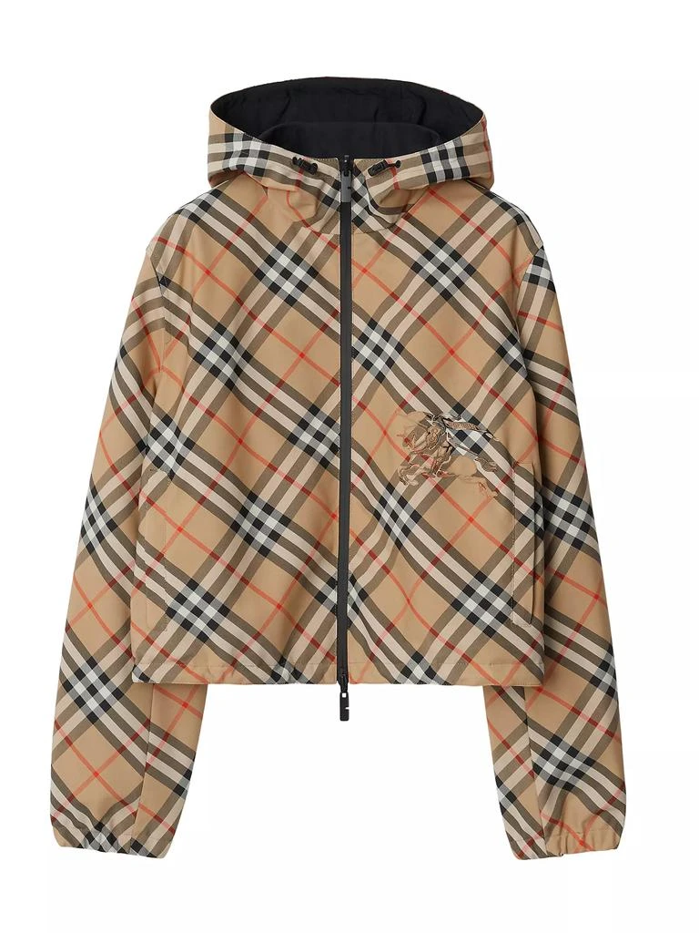 商品Burberry|Check Drawcord Short Jacket,价格¥13036,第1张图片