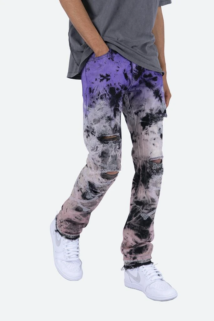 商品MNML|D208 Skeleton Straight Denim - Purple,价格¥453,第2张图片详细描述