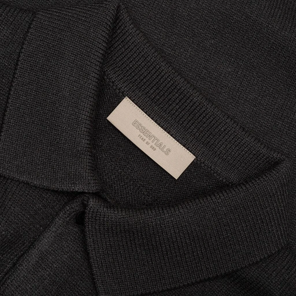 商品Essentials|Essentials Knit L/S Polo - Iron,价格¥903,第3张图片详细描述