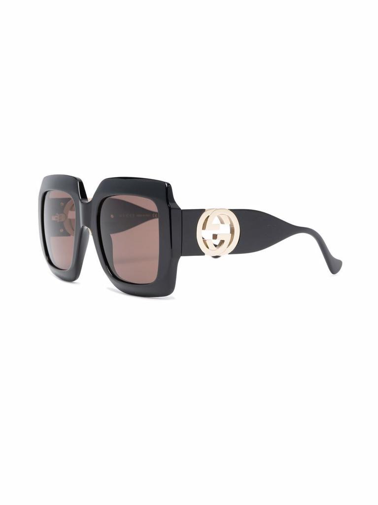 Rectangular sunglasses with chain商品第2张图片规格展示