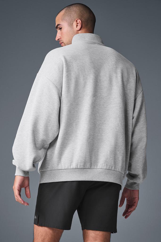 Alo Accolade 1/4 Zip Pullover - Athletic Heather Grey - Hoodies