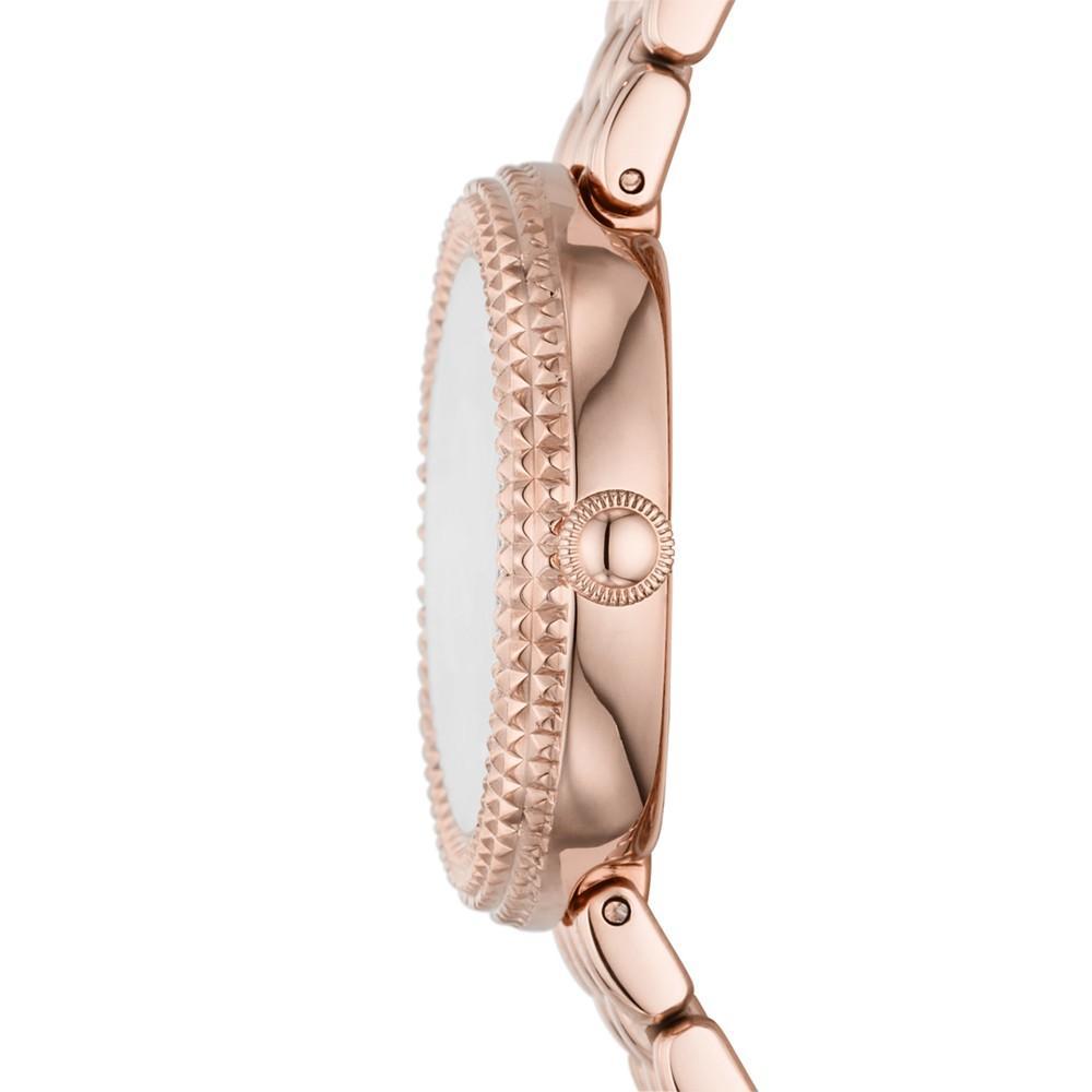 商品Emporio Armani|Women's Rose Gold Tone Stainless Steel Bracelet Watch 30mm,价格¥2497,第5张图片详细描述