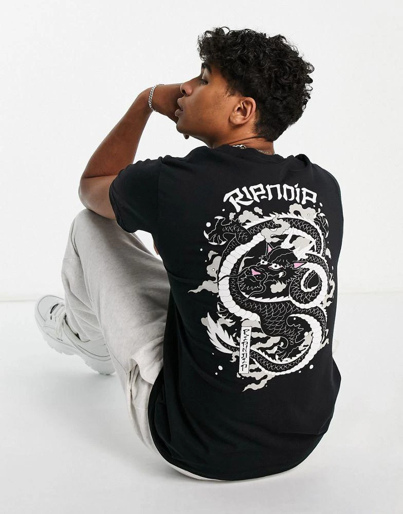 商品Rip N Dip|RIPNDIP mystic jerm t-shirt in black with chest and back print,价格¥326,第1张图片