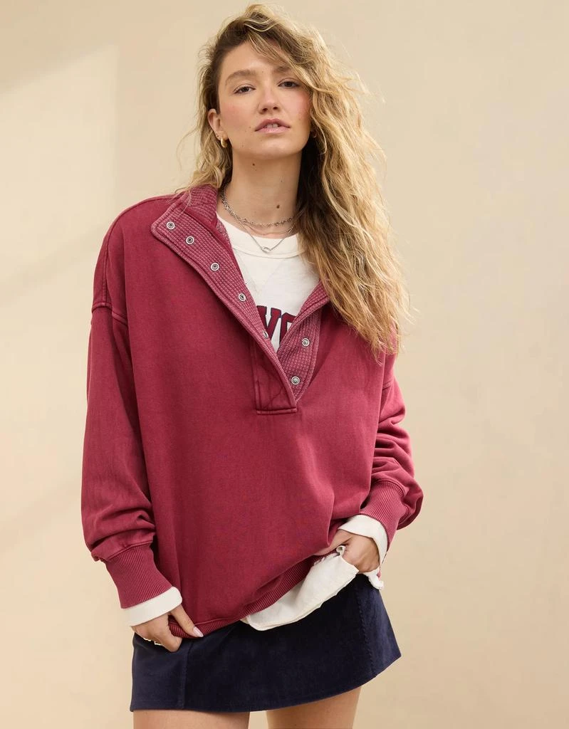 Aerie Getaway Quarter Snap Sweatshirt 商品