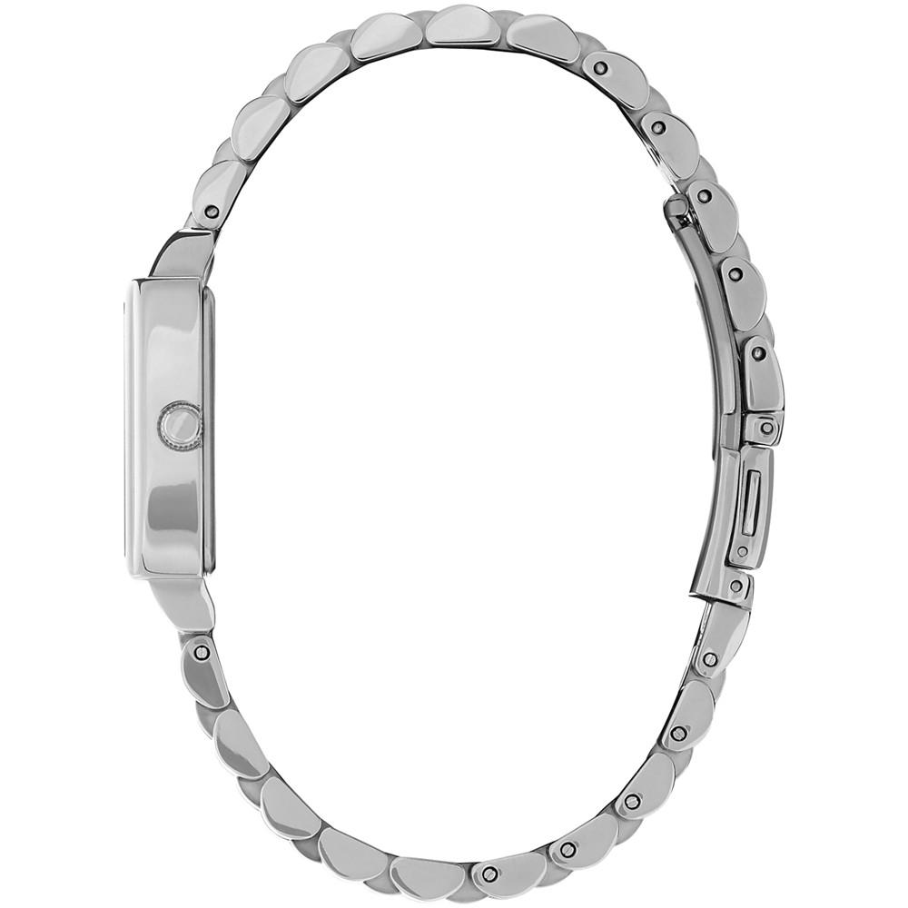 Women's Quartz Silver-Tone Stainless Steel Bracelet Watch 25.5mm x 20.5mm商品第3张图片规格展示