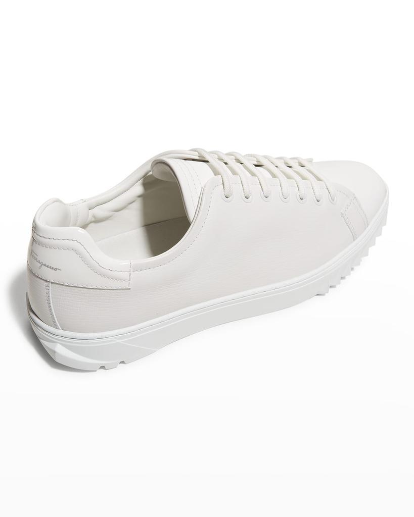 商品Salvatore Ferragamo|Men's Cube Tonal Leather Low-Top Sneakers,价格¥5487,第5张图片详细描述