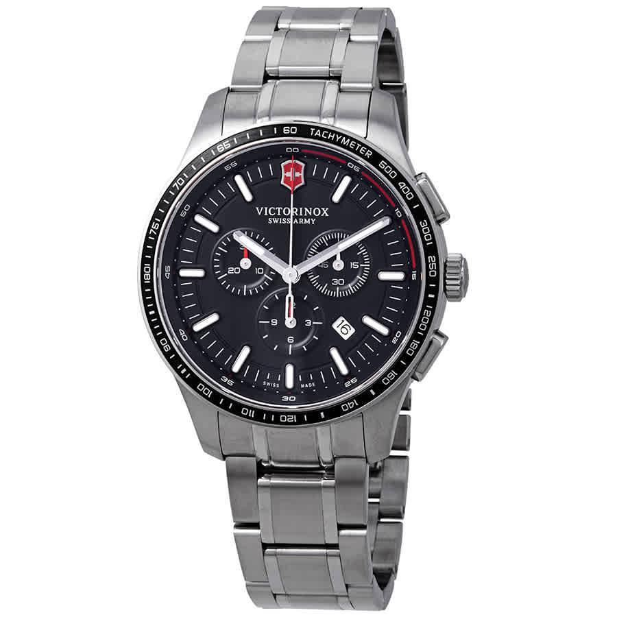 商品Victorinox|Victorinox Alliance Sport Chronograph Black Dial Mens Watch 241816,价格¥2030,第1张图片