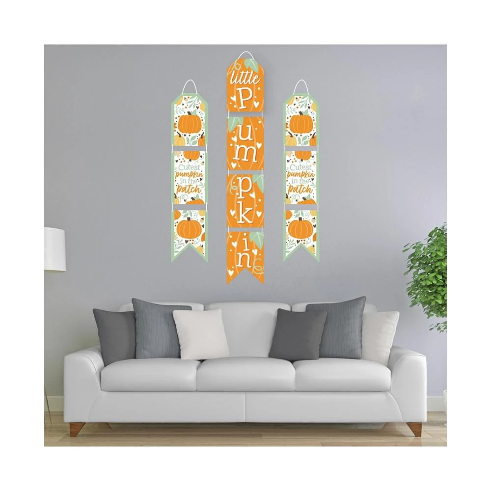 商品Big Dot of Happiness|Little Pumpkin - Hanging Vertical Paper Door Banners - Fall Birthday Party or Baby Shower Wall Decoration Kit - Indoor Door Decor,价格¥157,第2张图片详细描述