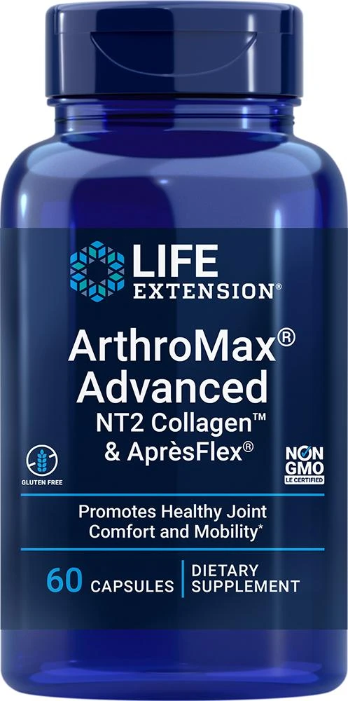 商品Life Extension|氨糖软骨素硫酸氨基葡萄糖  润滑关节缓解关节疼痛修复关节软骨  关节灵补骨脂护补软骨进口collage骨胶原 60粒/瓶,价格¥185,第1张图片