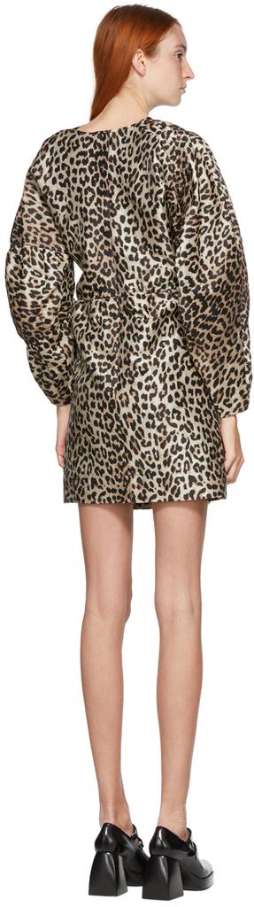 SSENSE 独家发售黑色 & 驼色 Crispy 豹纹连衣裙商品第3张图片规格展示