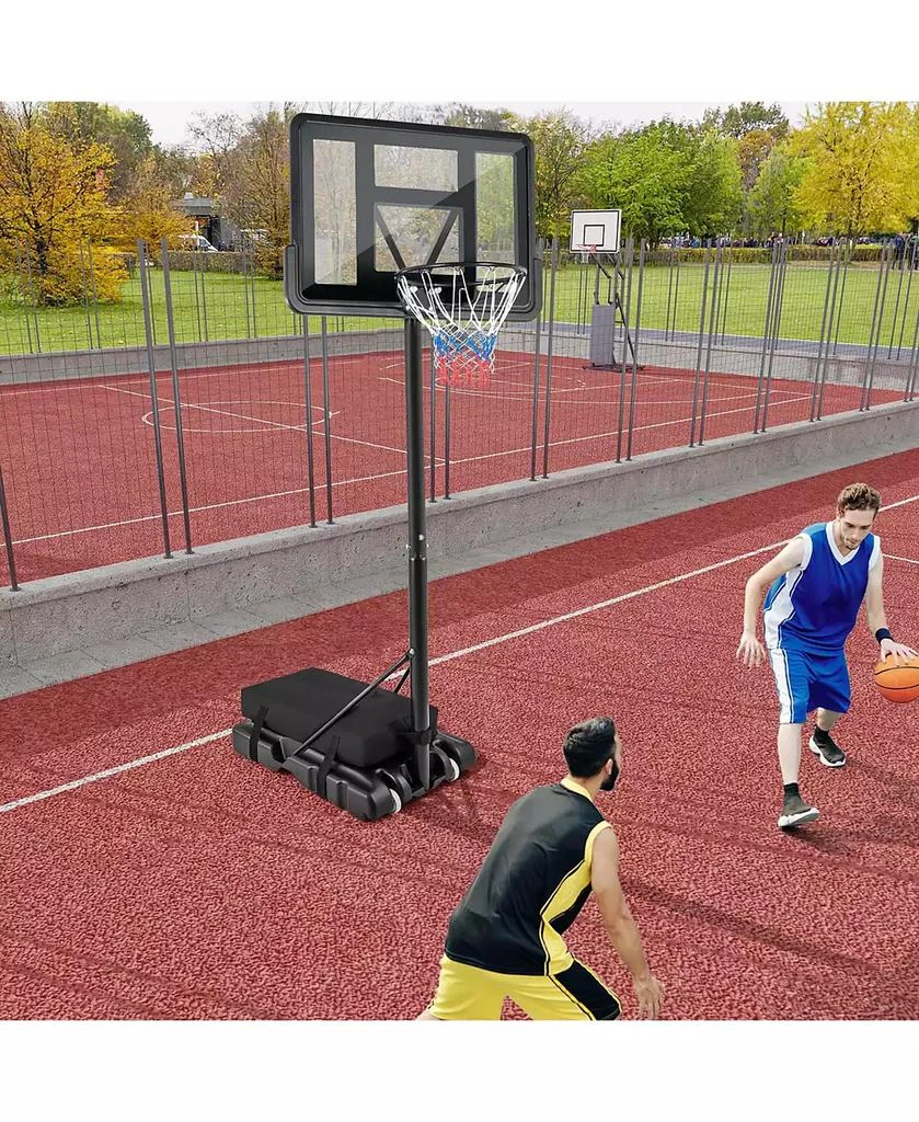 商品Costway|Portable Basketball Hoop Stand Adjustable Height with Shatterproof Sandbag Wheels,价格¥1265,第2张图片详细描述