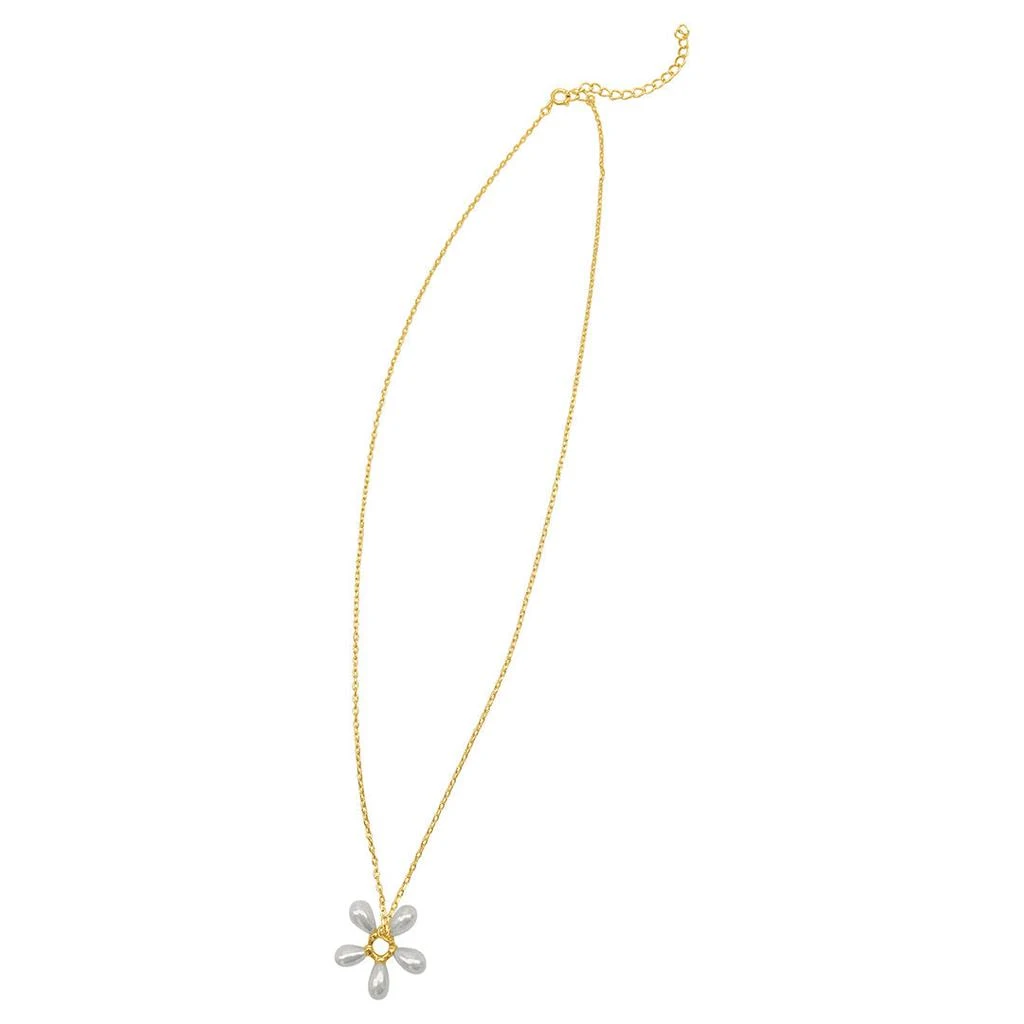 商品ADORNIA|Floral Pearl Pendant Necklace gold,价格¥378,第2张图片详细描述