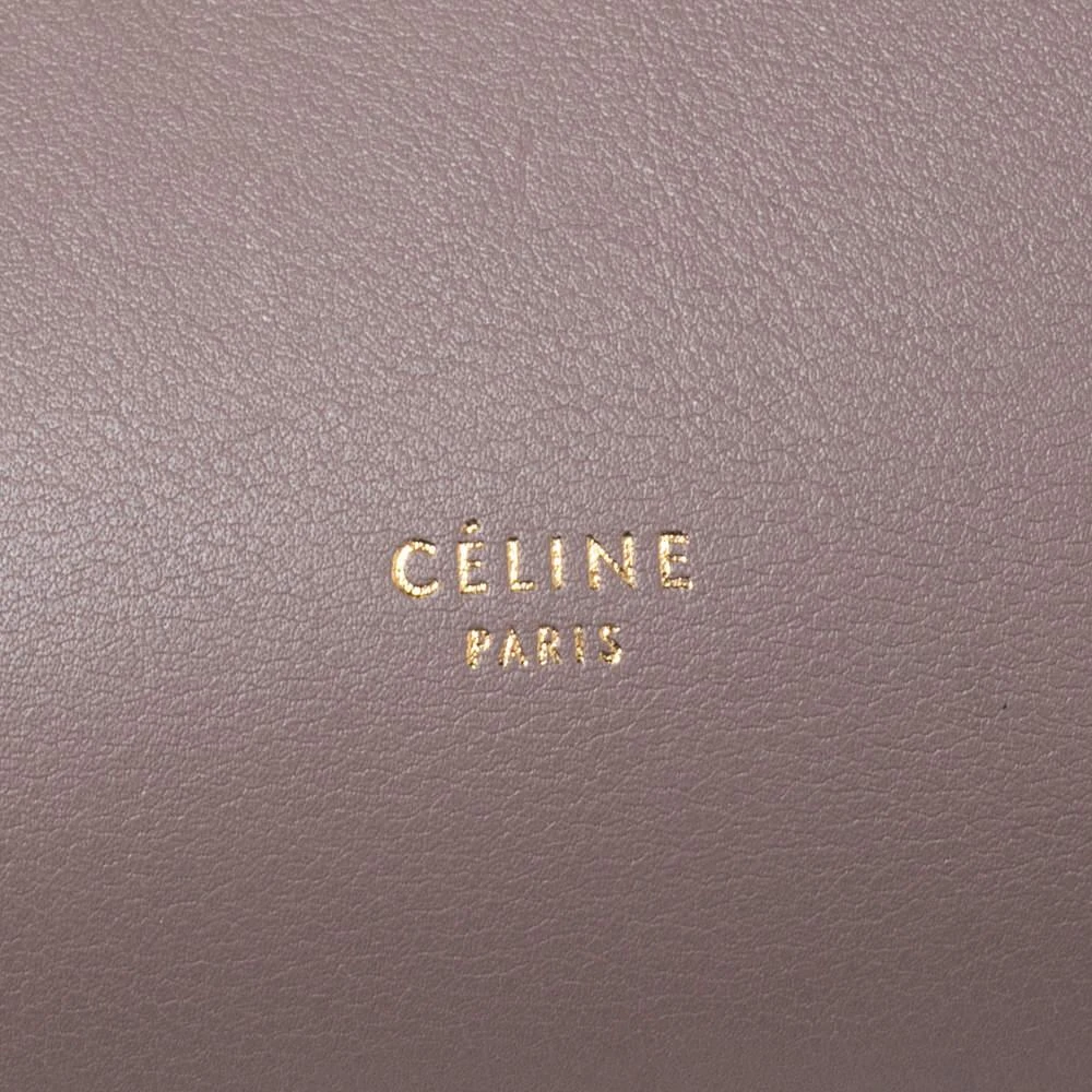 Celine Beige/Navy Blue Leather Mini Belt Top Handle Bag 商品