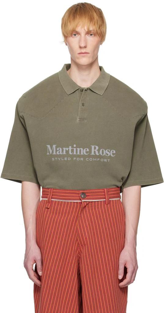 商品Martine Rose|Khaki Padded Polo,价格¥2871,第1张图片